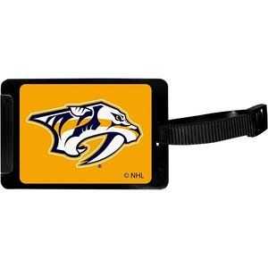 Nashville Predators Rubber Luggage Bag Tag I.D. Holder Black NHL Licensed